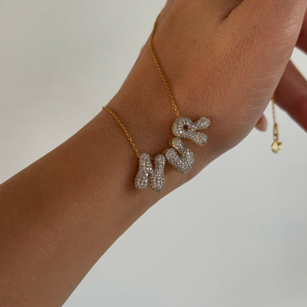 BUBBELZIRKONIA-NAMNHALSBAND | 925 SILVER 