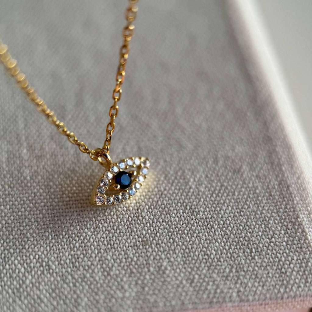 MINI ZIRKONÖGONHALSBAND | 925 SILVER