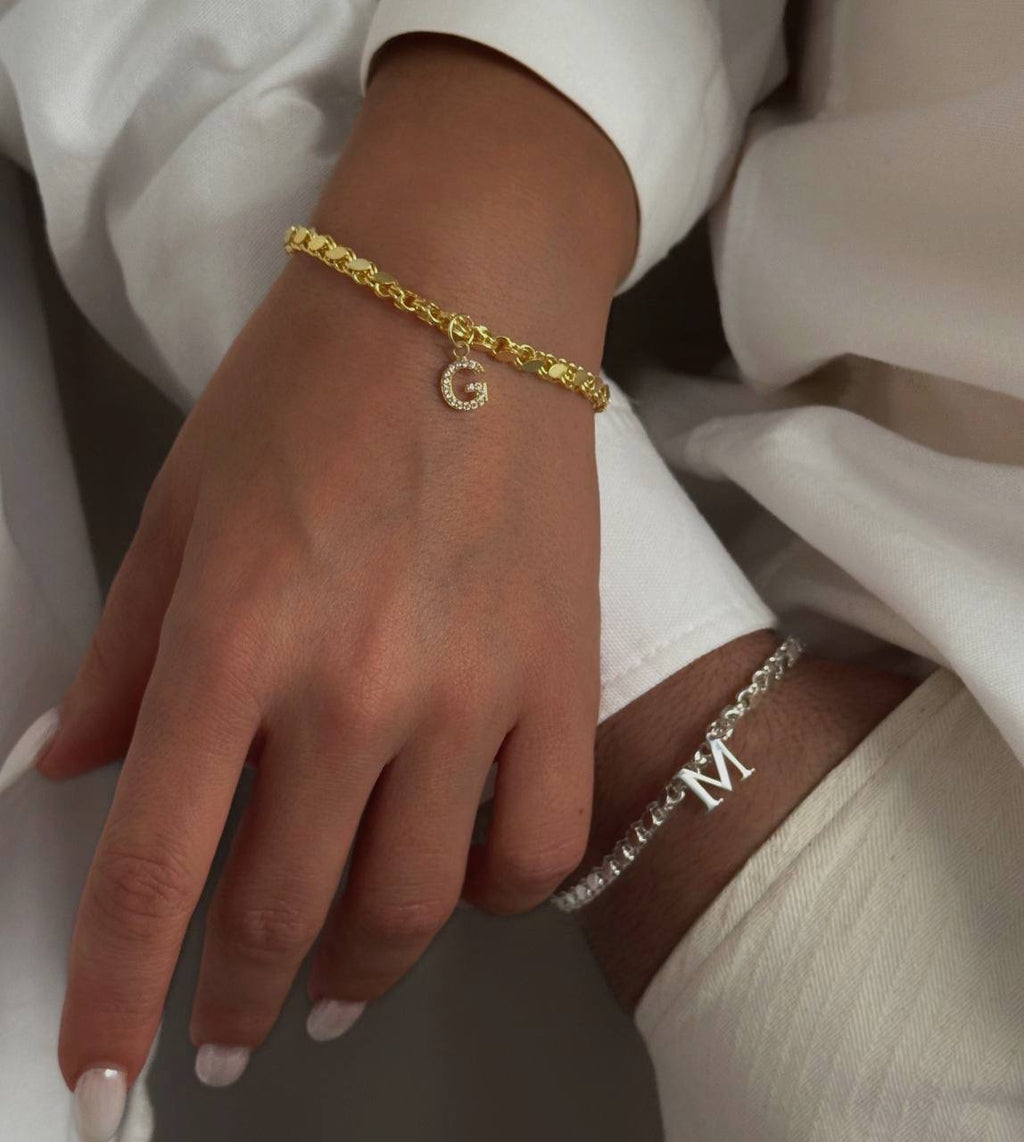 PARGRAIN BOKSTAVARMBAND | 925 SILVER