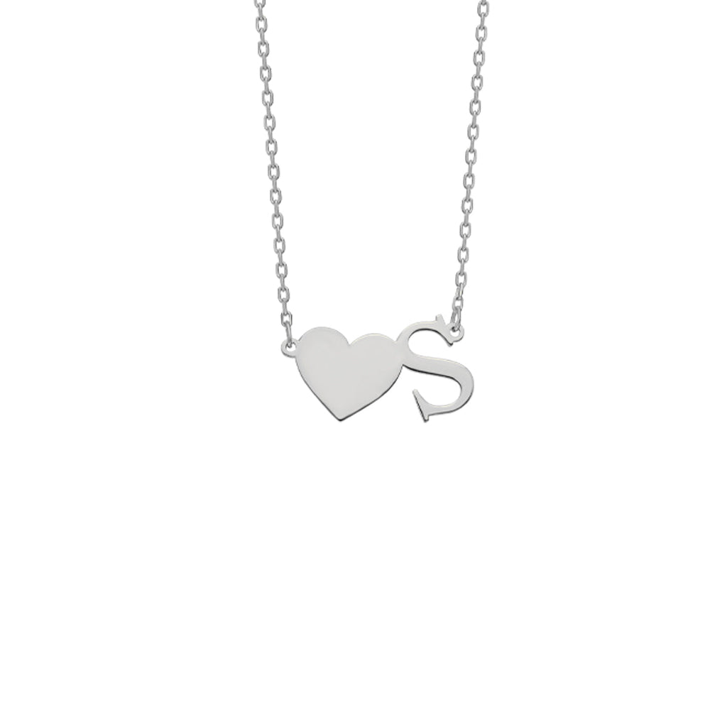 Herz Kette mit Buchstabe (7143391756333)