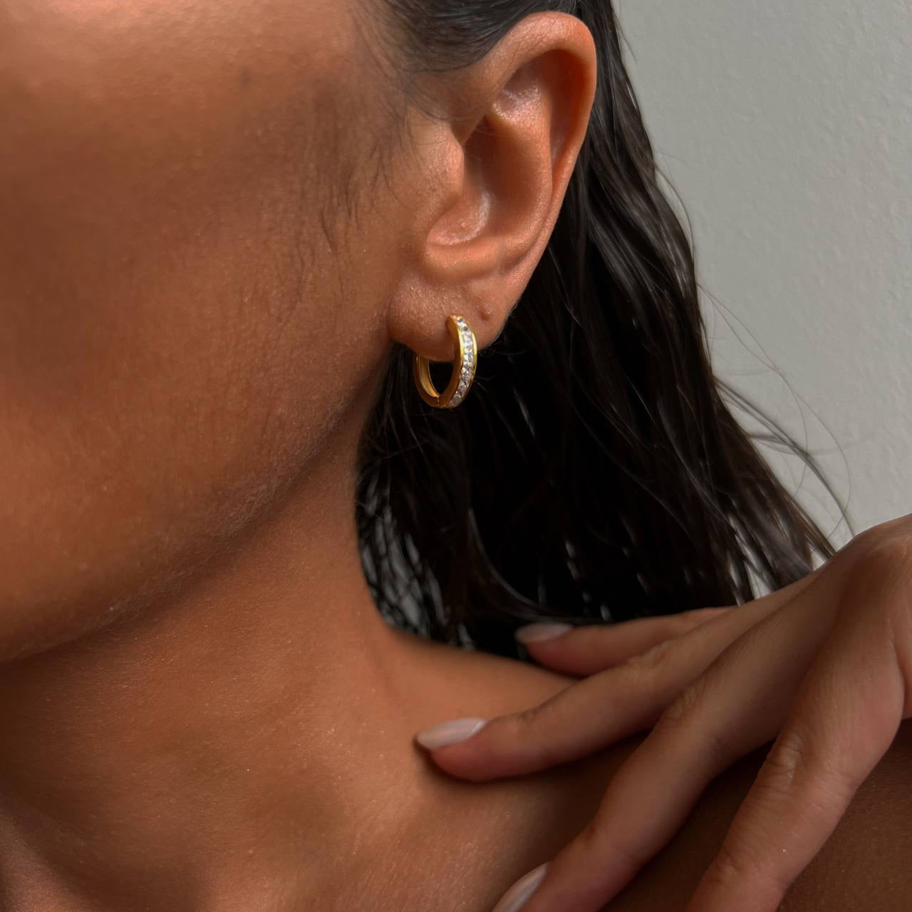 Round Zirconia Basic Ohrring (7027151339565)