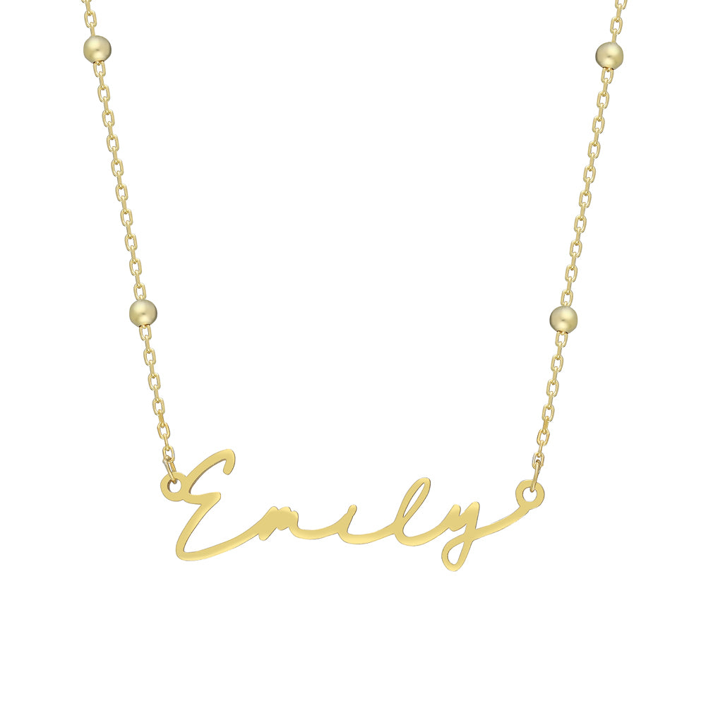 VINTAGE NAMN KRAGE | 925 SILVER