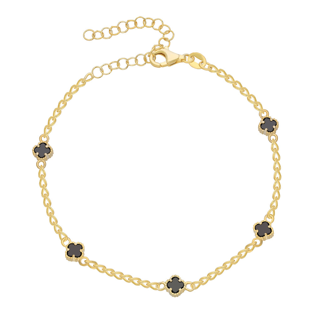 MINIMAL KLÖVER GOURMET ARMBAND | 925 SILVER