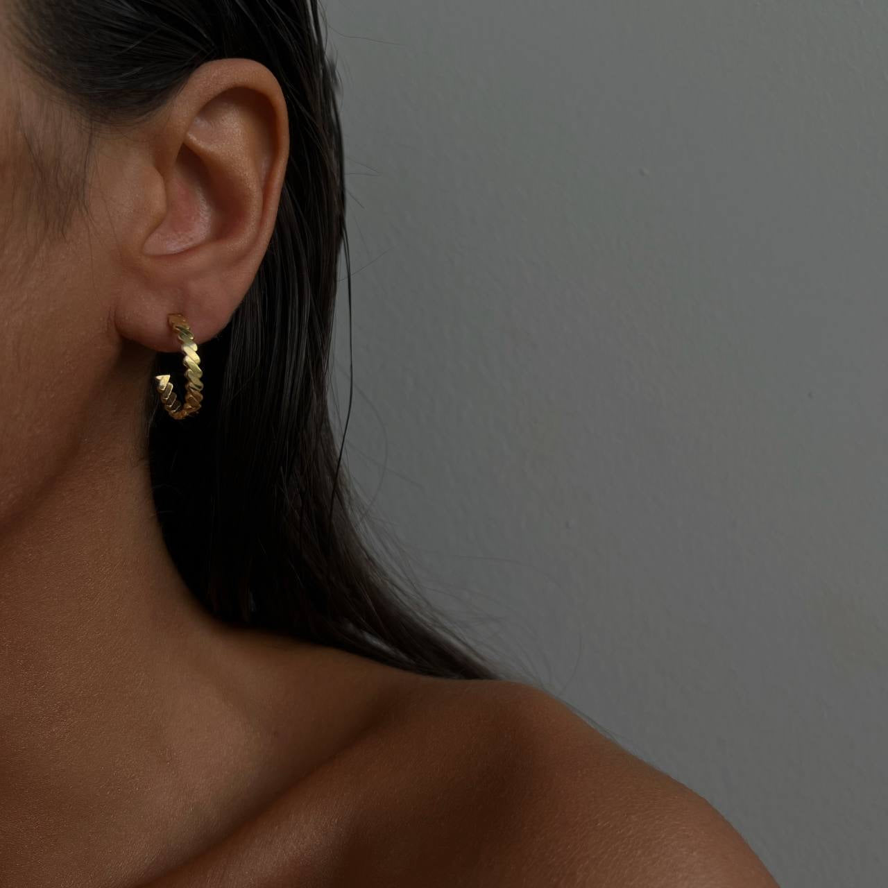 Gemusterte Runde Ohrring (7166186848301)