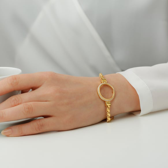 PÄRLARMBAND MED RAM FÖR CEYREK | 925 SILVER