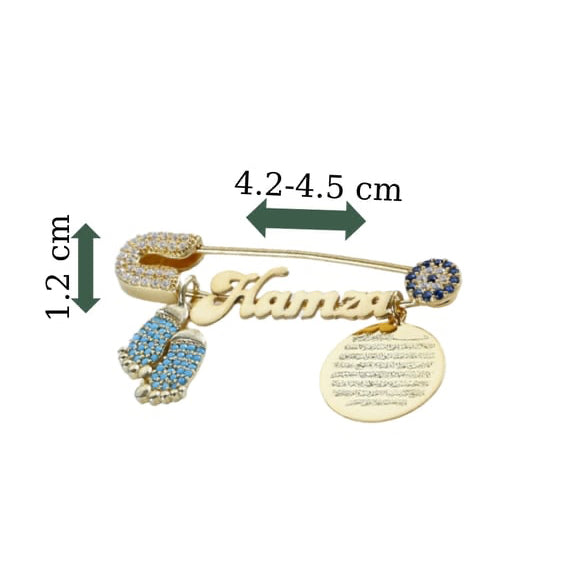 BABY PIN MED DUA & ÖNSKAT NAMN | 925 SILVER