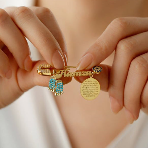 BABY PIN MED DUA & ÖNSKAT NAMN | 925 SILVER