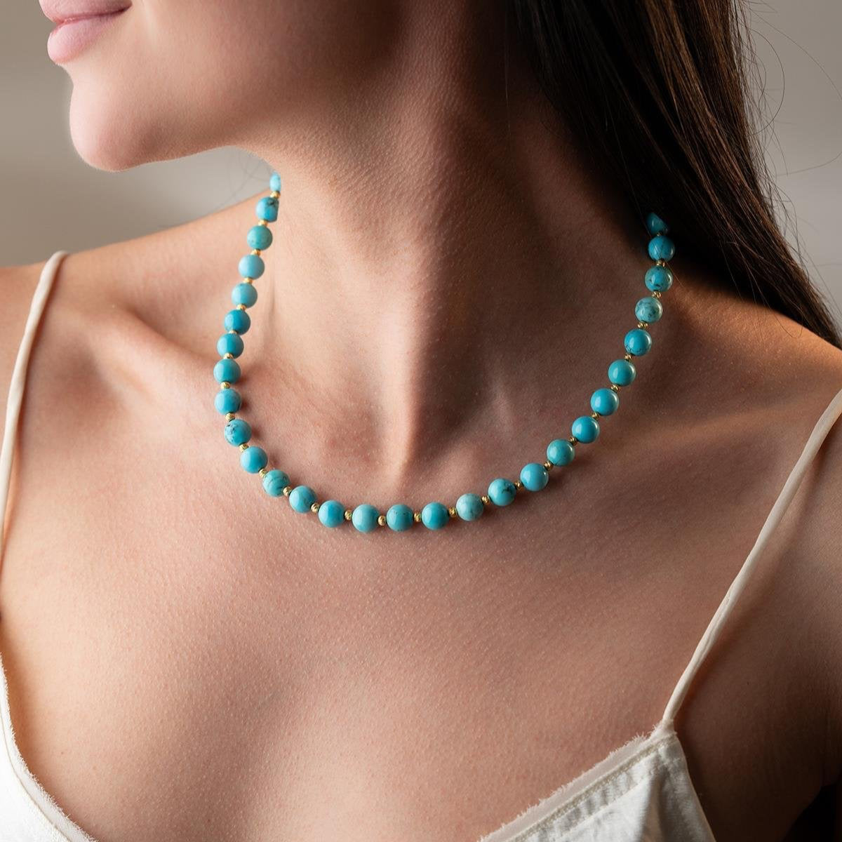 FIRUZE DORIKA 8MM KEDJA | 925 SILVER