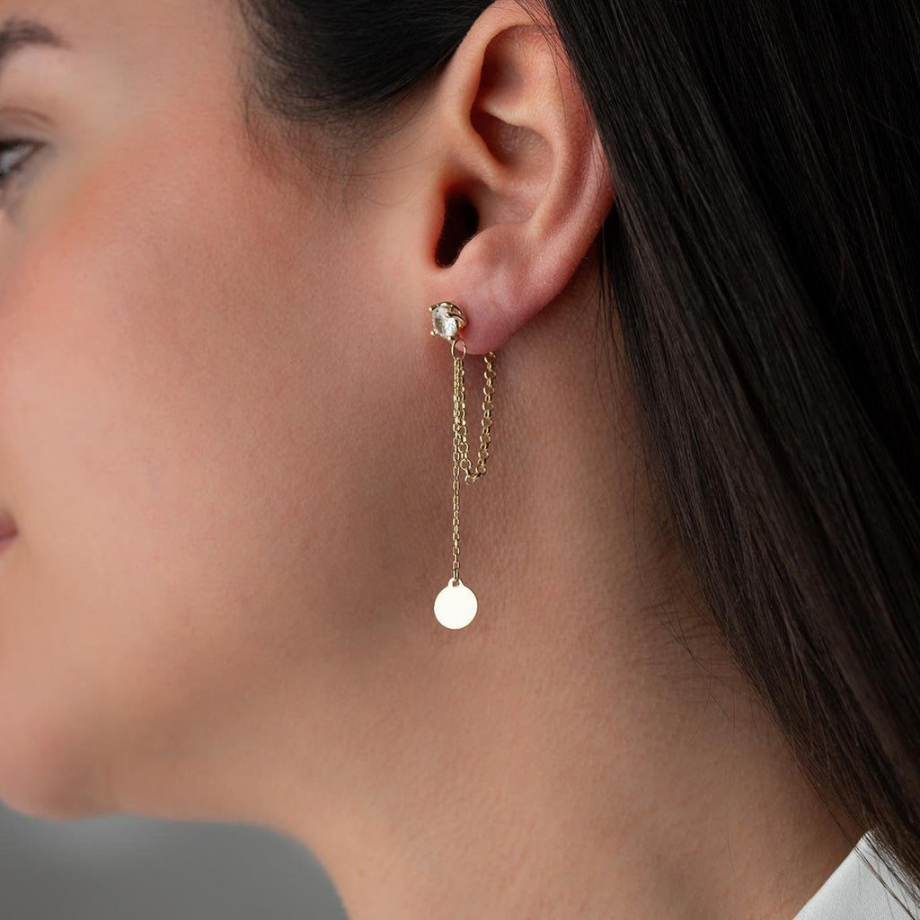 LUNA ÖGONHÄNGNING MED PLATTA | 925 SILVER