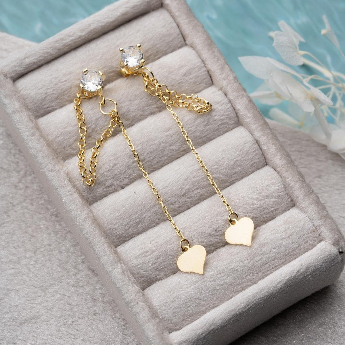 LUNA MINI HJÄRTA ÖRHÄNGEN | 925 SILVER