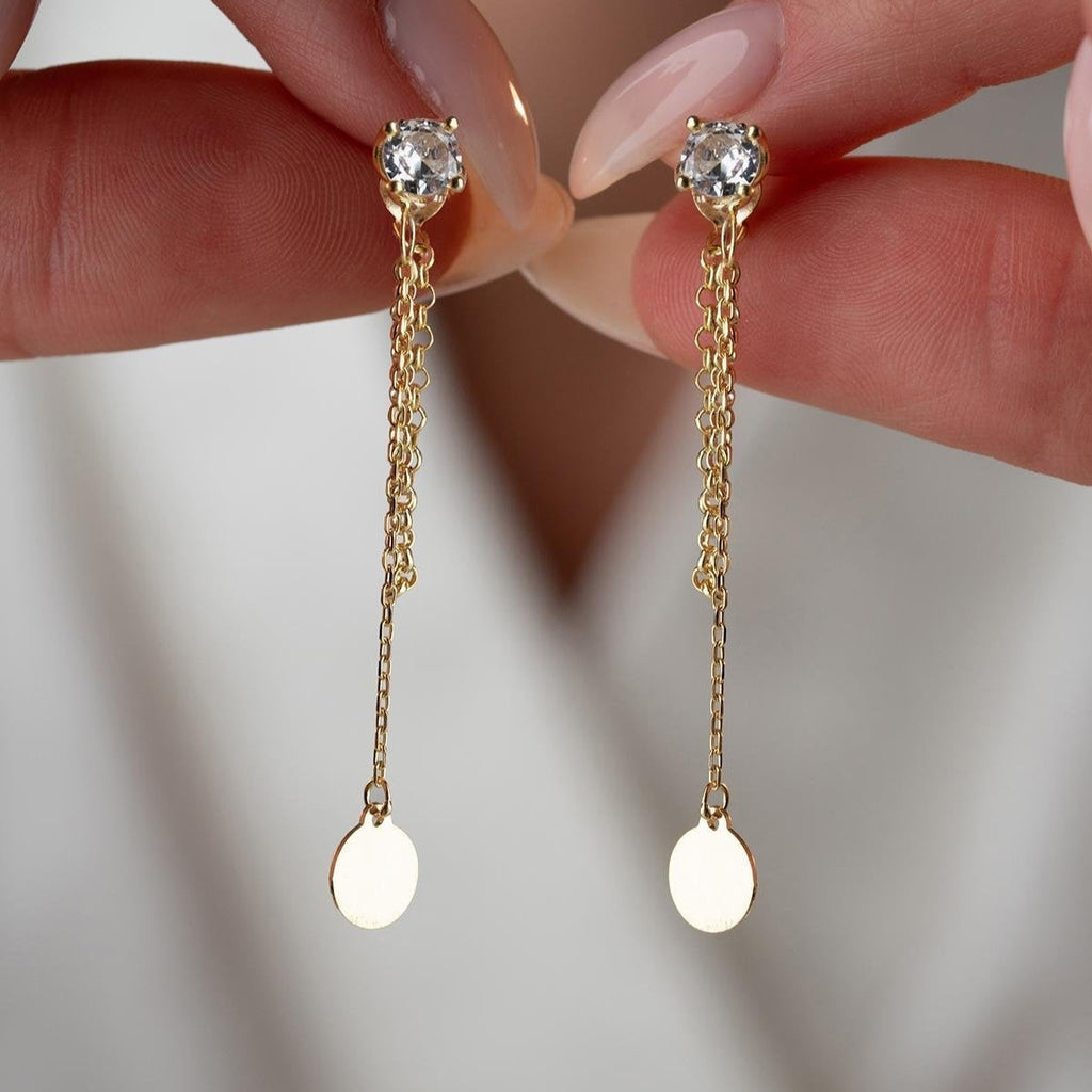 LUNA ÖGONHÄNGNING MED PLATTA | 925 SILVER