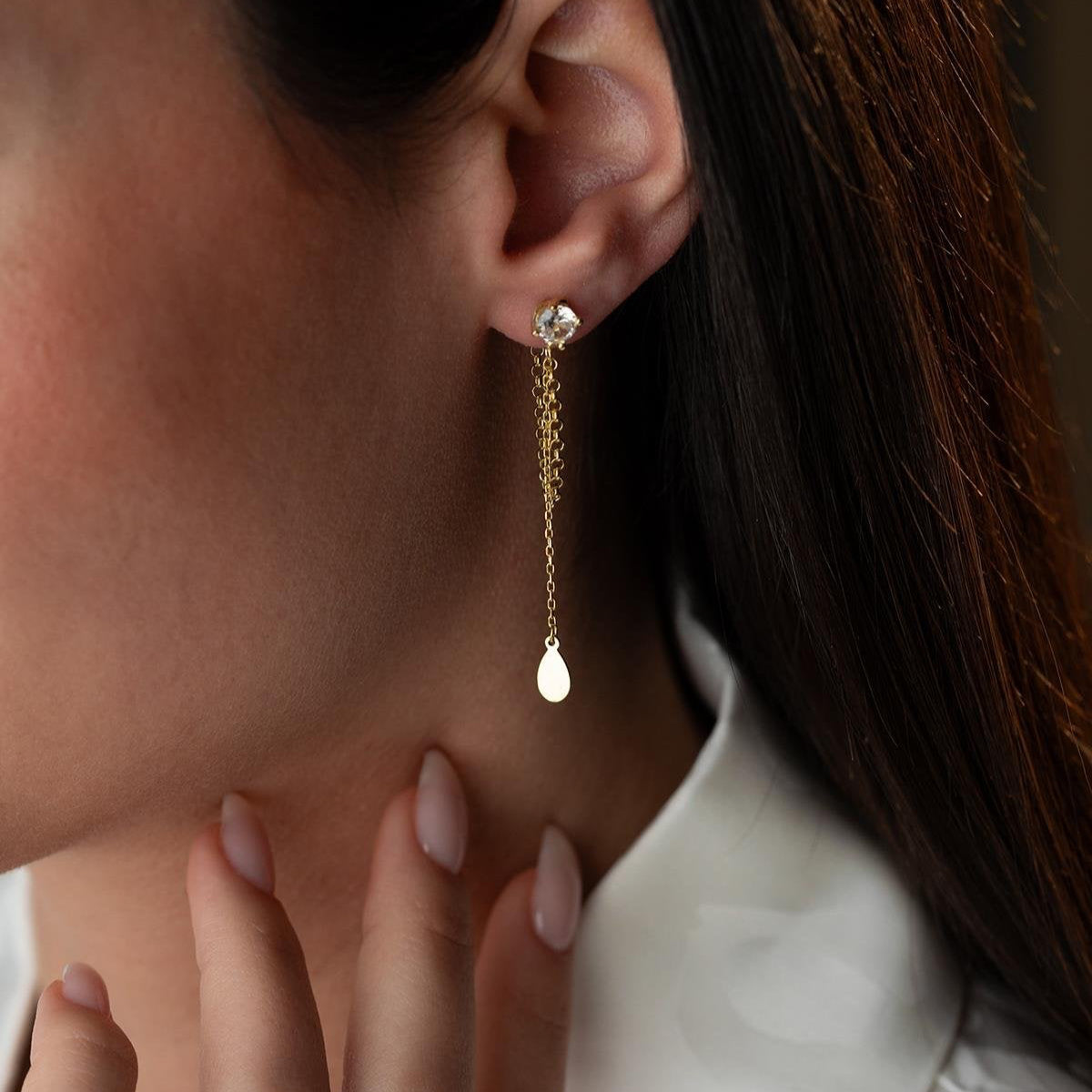 LUNA DROP MODELL II ÖGONHÄNGNING | 925 SILVER