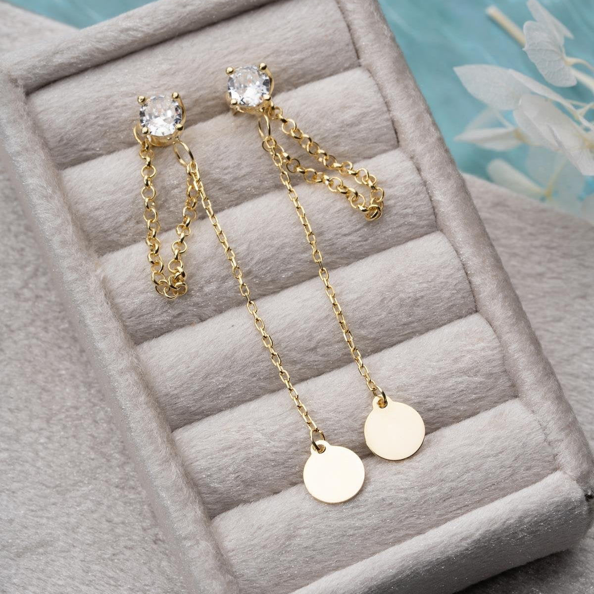 LUNA ÖGONHÄNGNING MED PLATTA | 925 SILVER