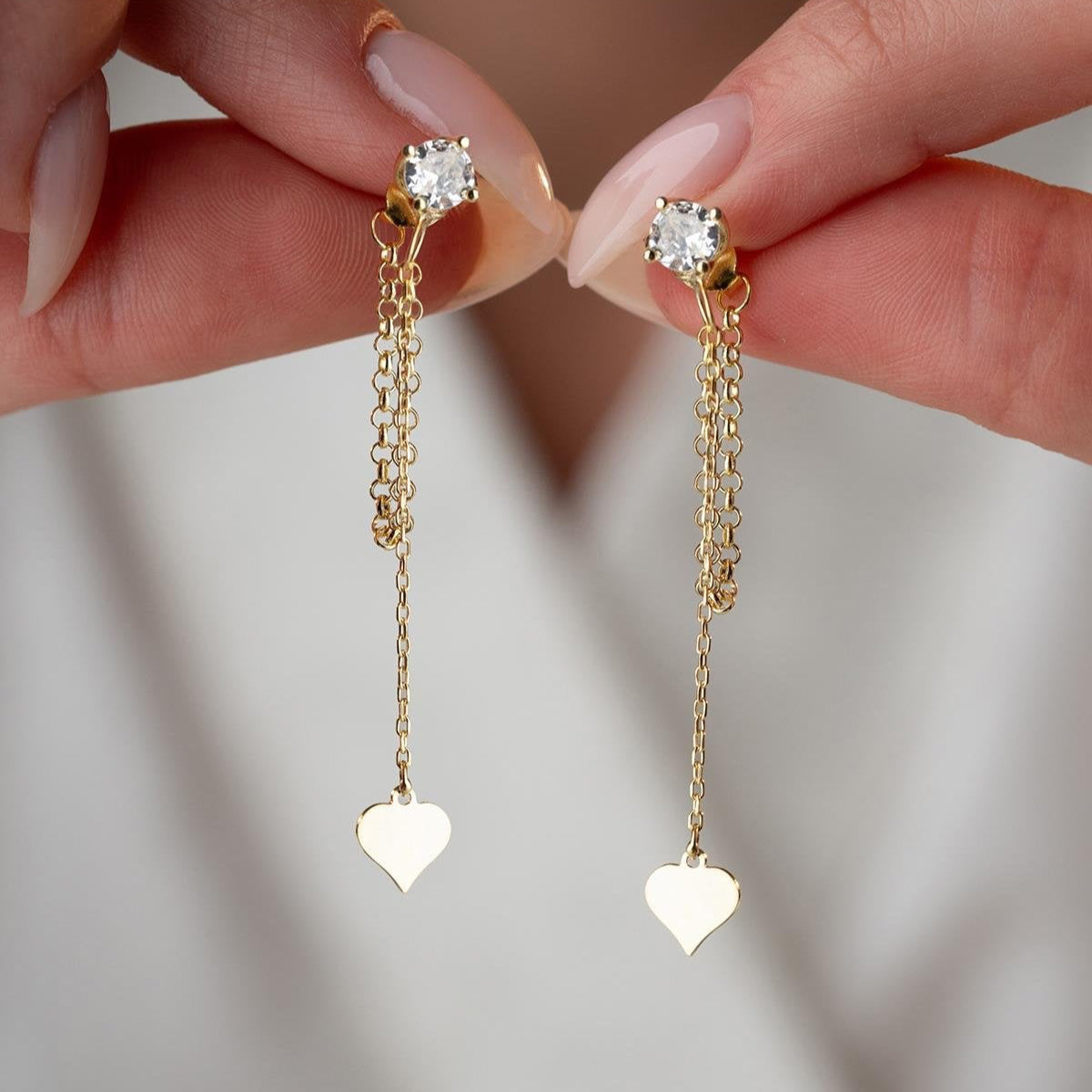 LUNA MINI HJÄRTA ÖRHÄNGEN | 925 SILVER