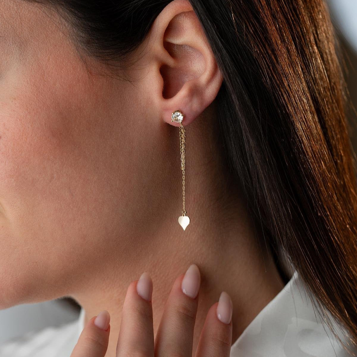 LUNA MINI HJÄRTA ÖRHÄNGEN | 925 SILVER