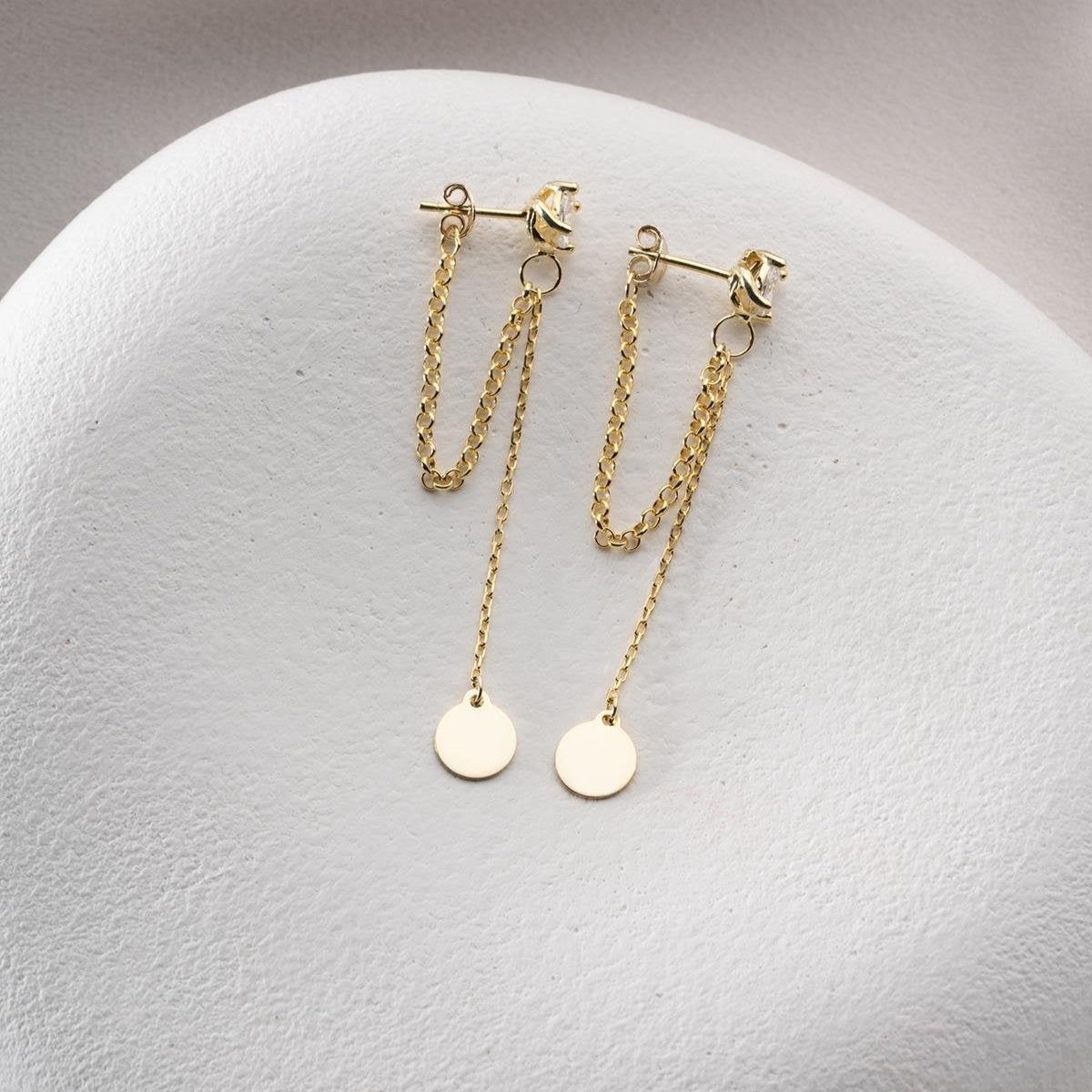 LUNA ÖGONHÄNGNING MED PLATTA | 925 SILVER