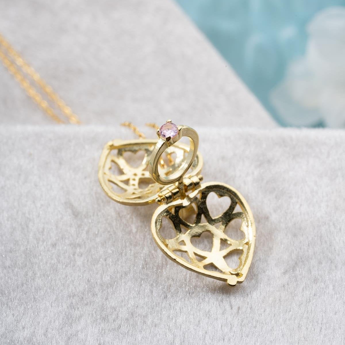 MIA HJÄRTARINGKEDJA | 925 SILVER