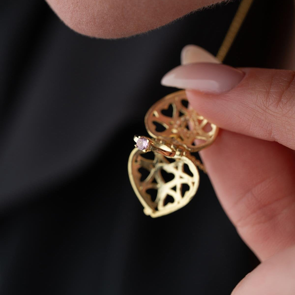 MIA HJÄRTARINGKEDJA | 925 SILVER