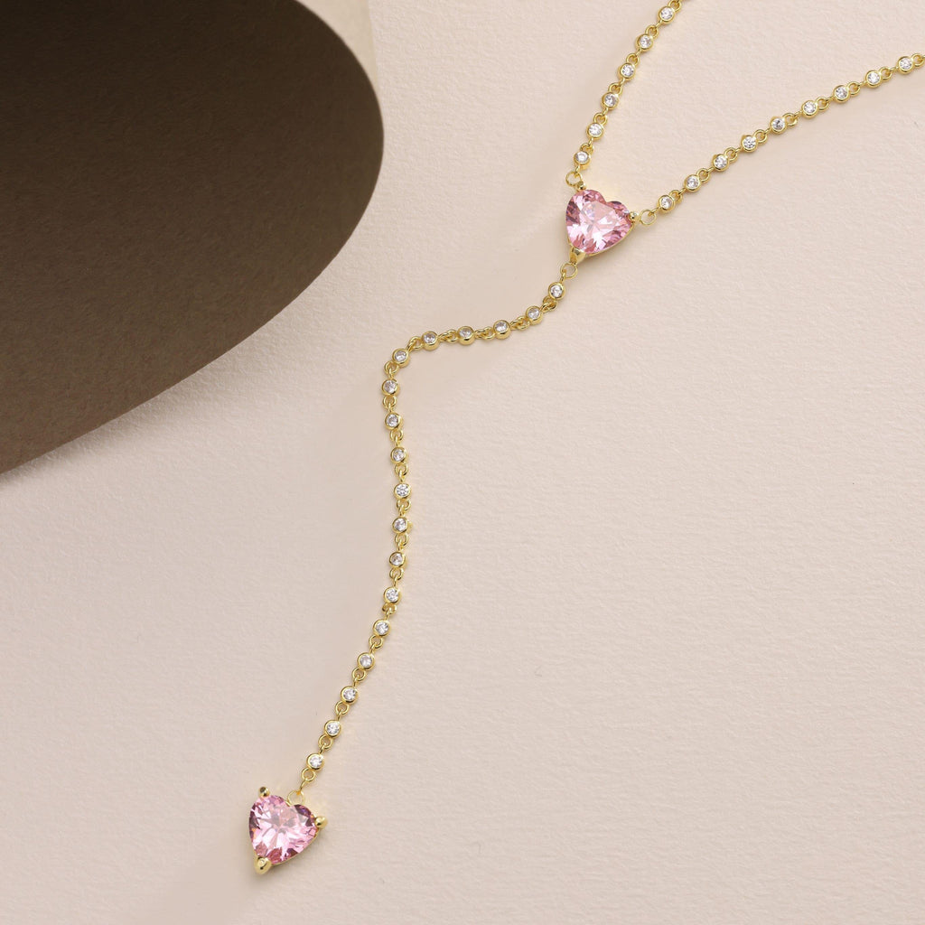 ROSE HJÄRTA Y KEDJA | 925 SILVER