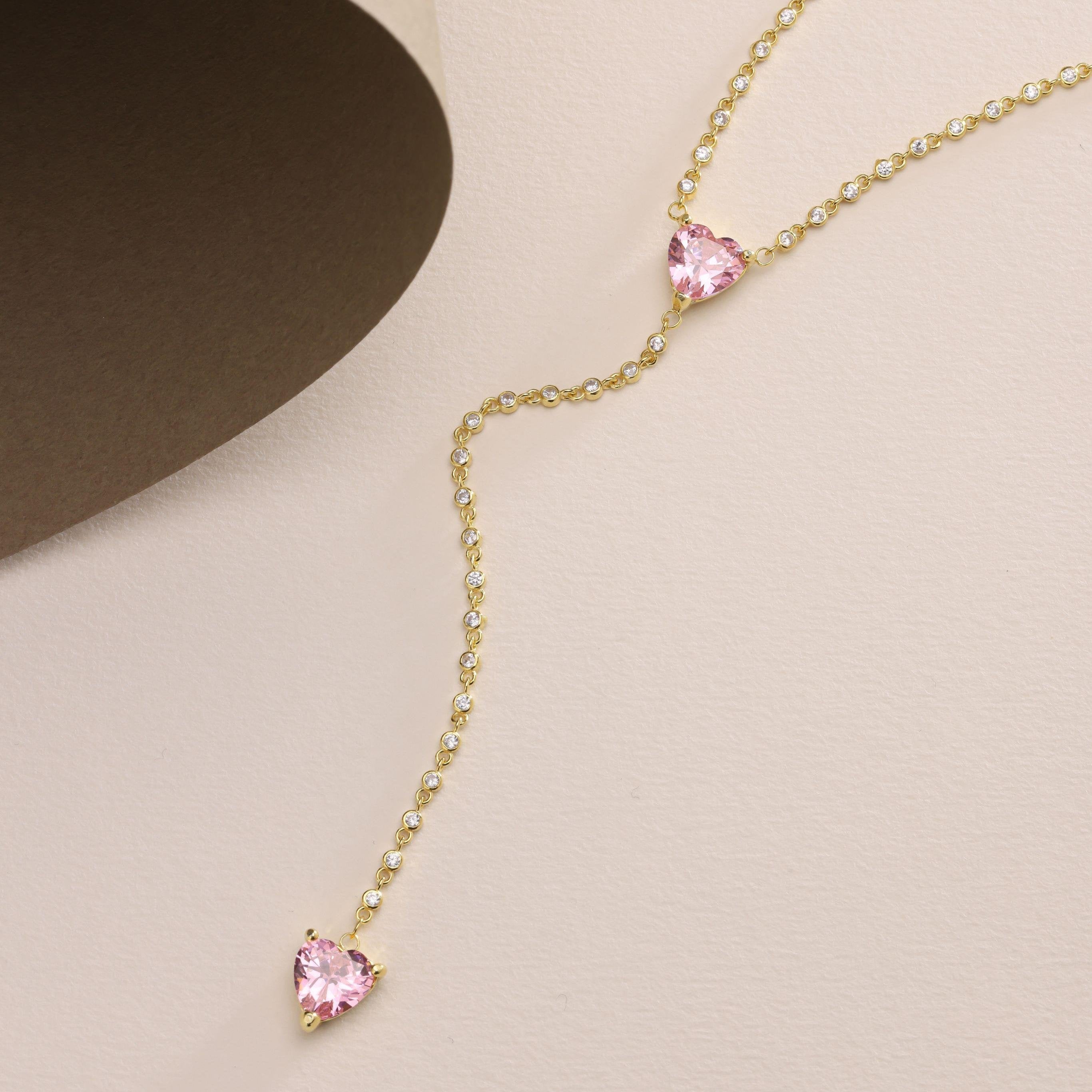 ROSE HJÄRTA Y KEDJA | 925 SILVER