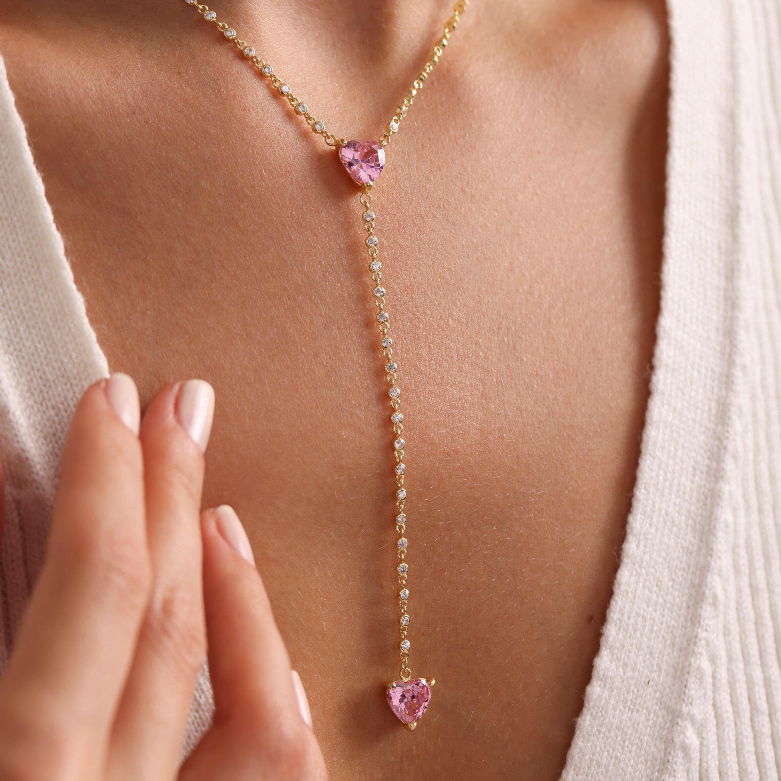 ROSE HJÄRTA Y KEDJA | 925 SILVER