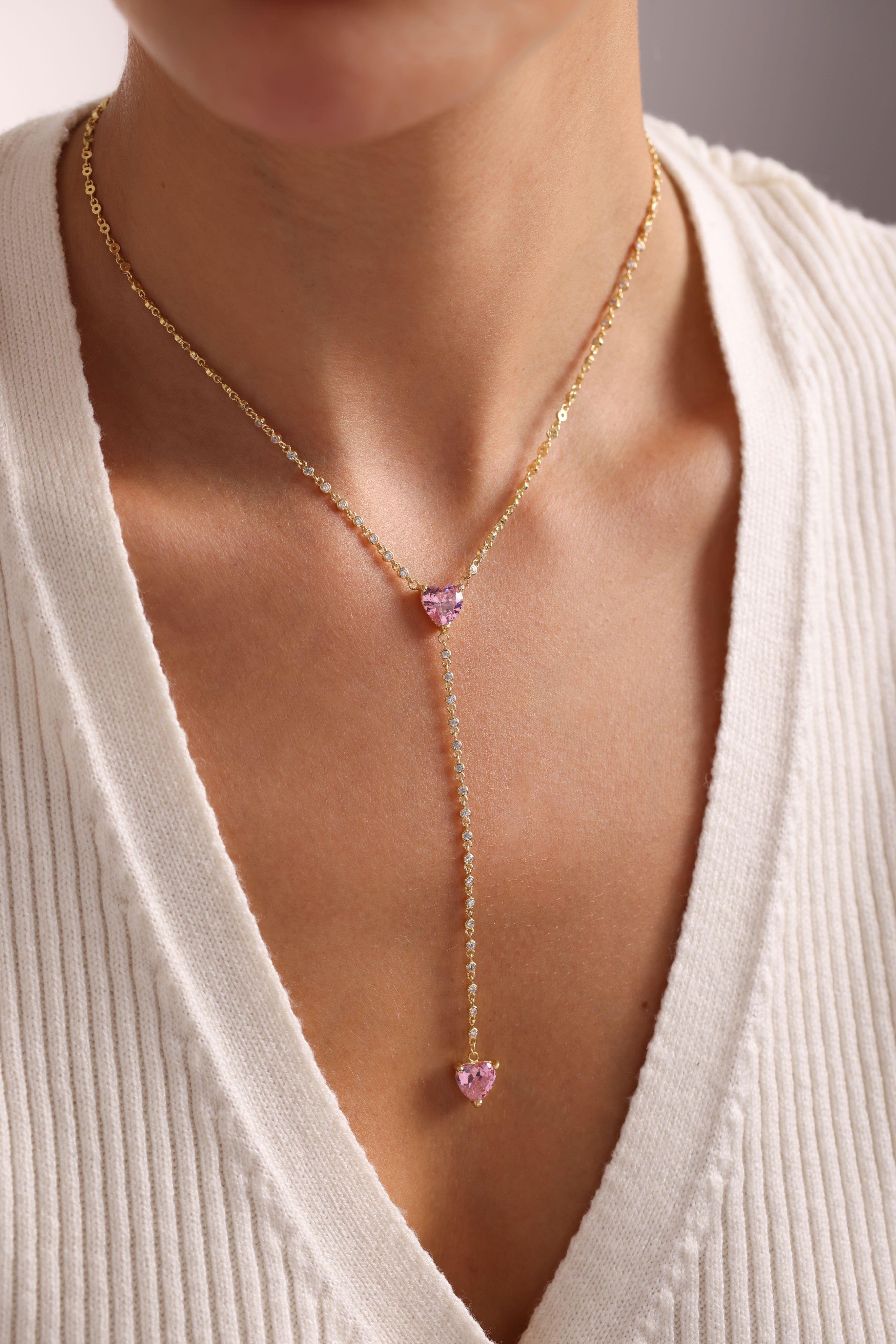 ROSE HJÄRTA Y KEDJA | 925 SILVER