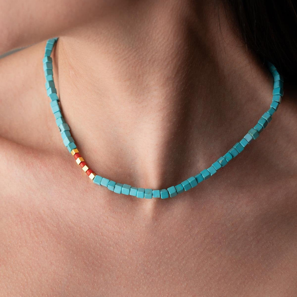 HALSBAND MED KORALLSKÄRM | 925 SILVER