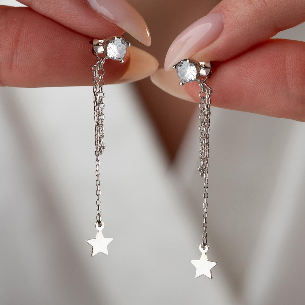 LUNA STJÄRNA ÖGON HÄNGE | 925 SILVER