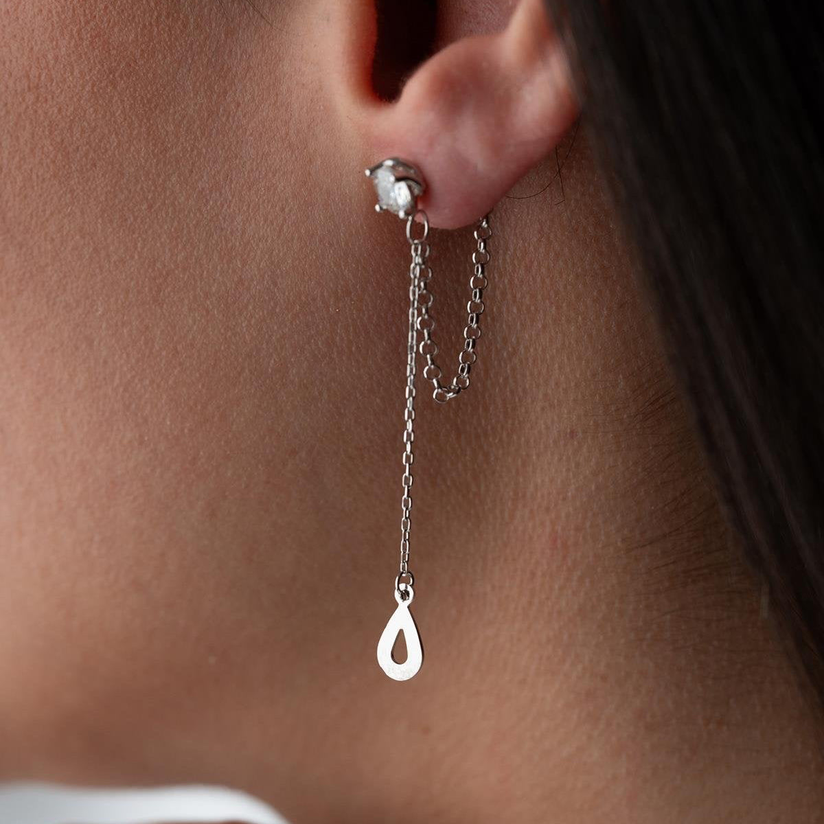 LUNA ÖGONDROPPAR HÄNGNING | 925 SILVER