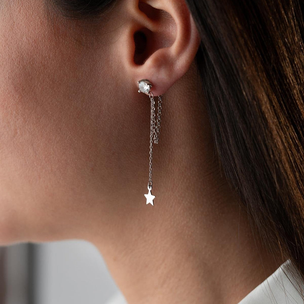 LUNA STJÄRNA ÖGON HÄNGE | 925 SILVER