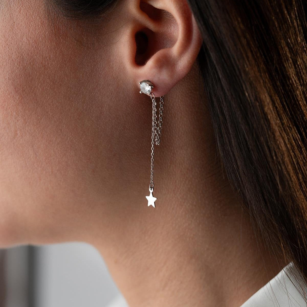 LUNA STJÄRNA ÖGON HÄNGE | 925 SILVER