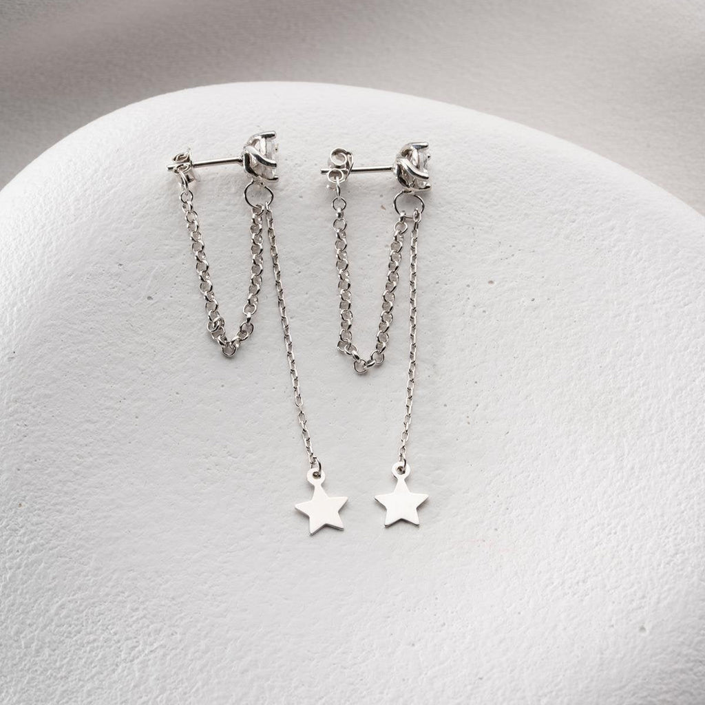 LUNA STJÄRNA ÖGON HÄNGE | 925 SILVER