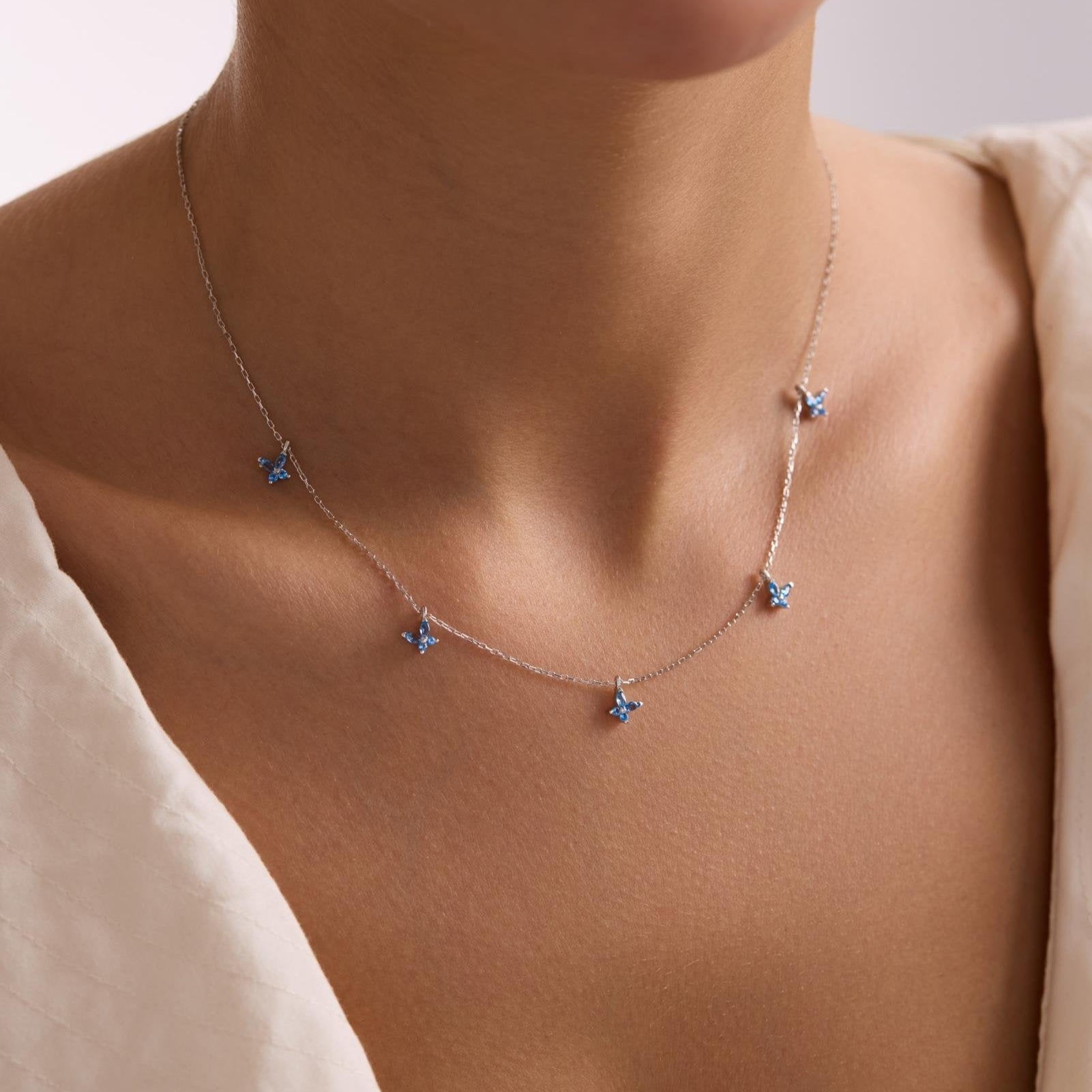 FJÄRIL AQUA KEDJA | 925 SILVER