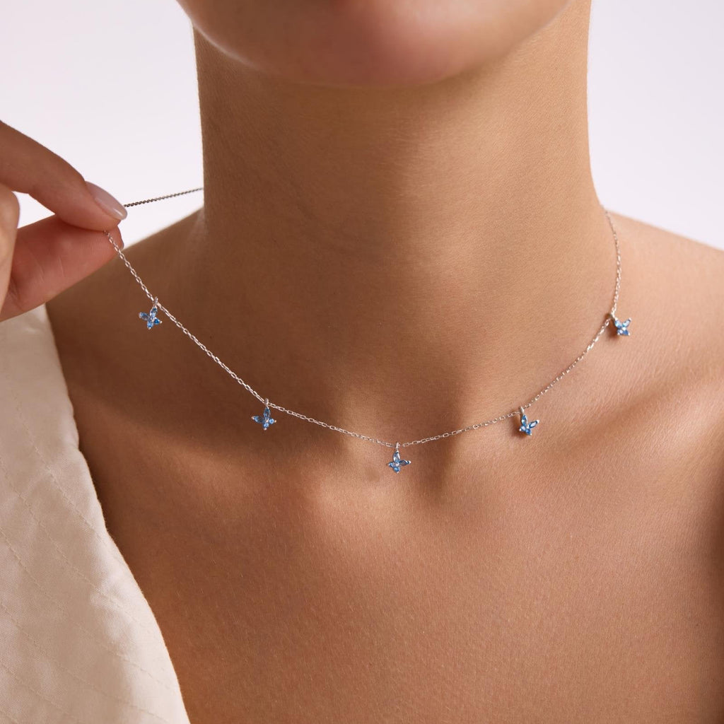 FJÄRIL AQUA KEDJA | 925 SILVER