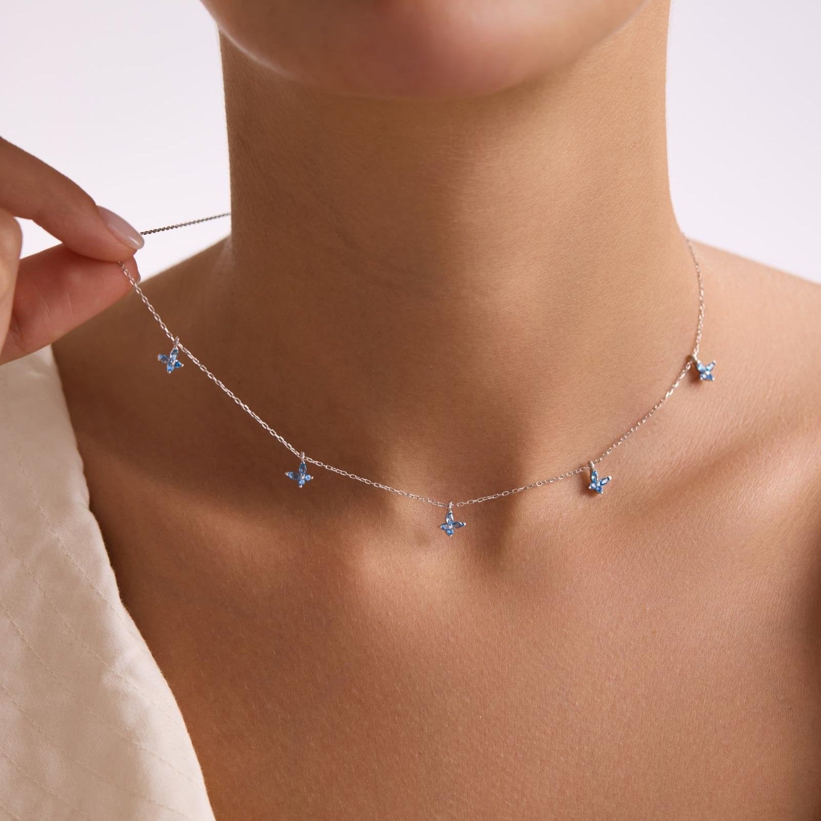 FJÄRIL AQUA KEDJA | 925 SILVER