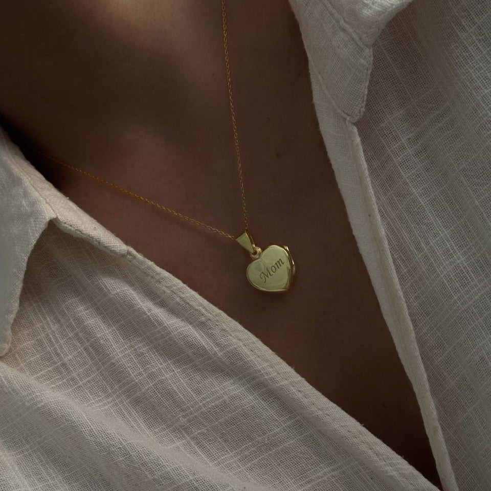 GRAVER HJÄRTA KRAGE | 925 SILVER