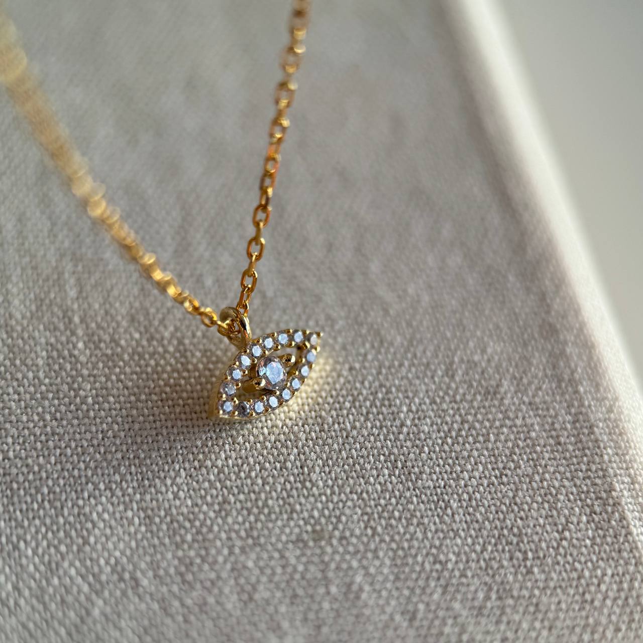 MINI ZIRKONÖGONHALSBAND | 925 SILVER