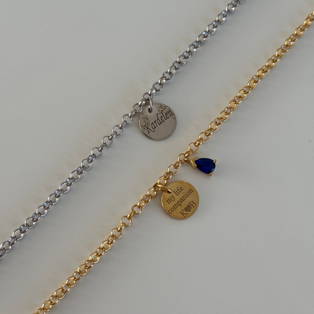 ÄNDÅ DROP BIRTHSTONE PARTNER ARMBAND | 925 SILVER