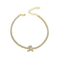 Iced out Letter Bracelet (8702757634391)