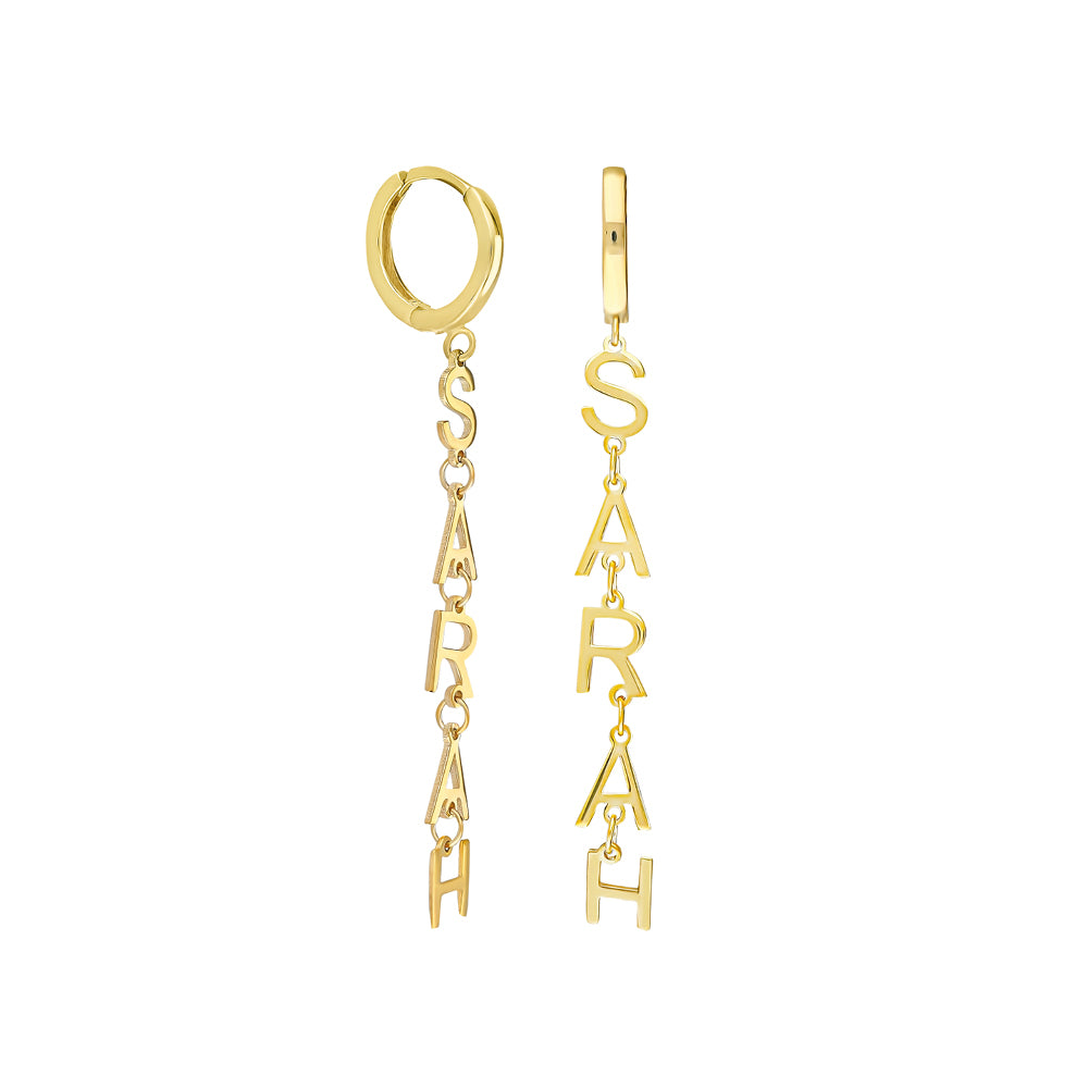 PREMIUM NAMN ÖRHÄNGEN | 925 SILVER