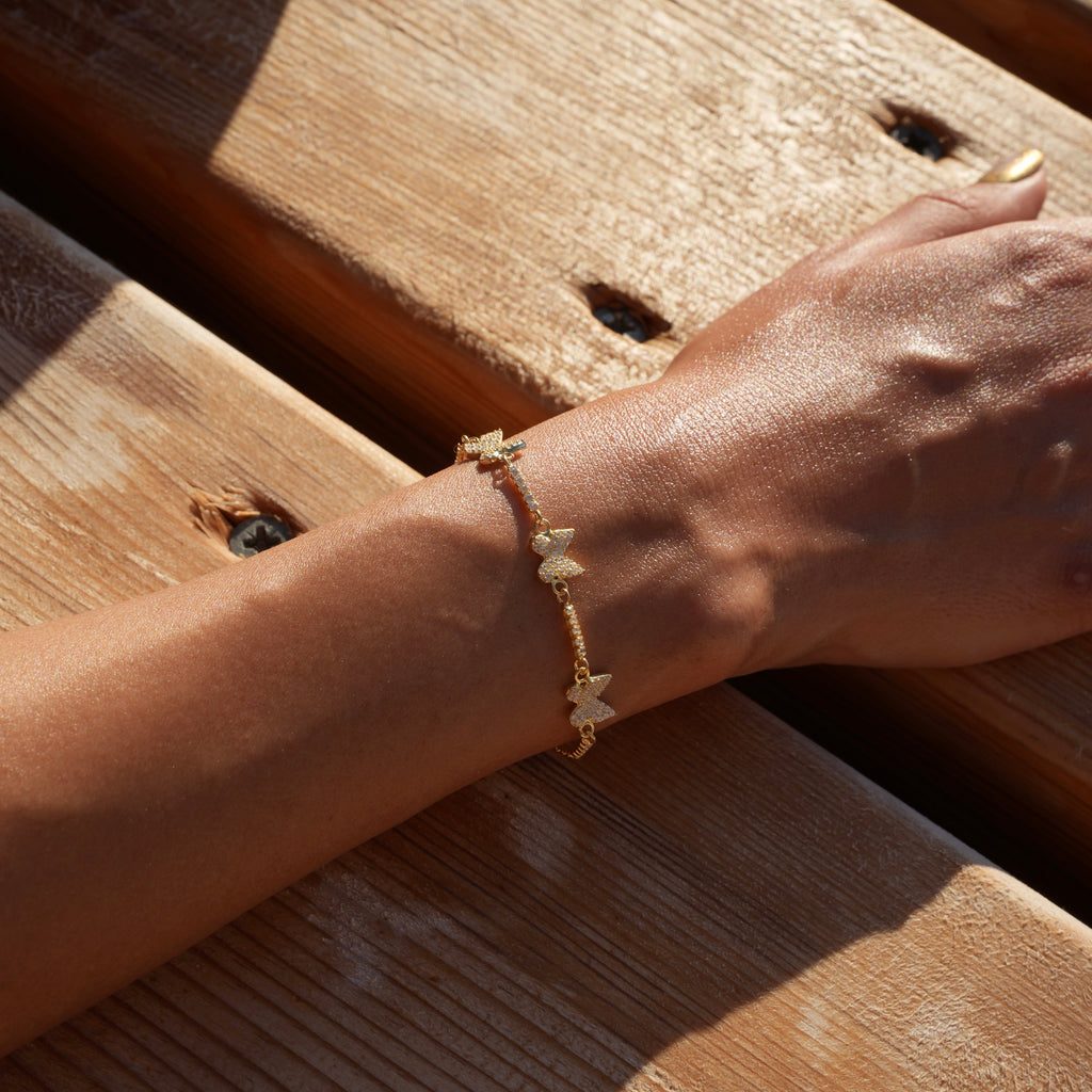 FJÄRILSRO ARMBAND - 925 SILVER