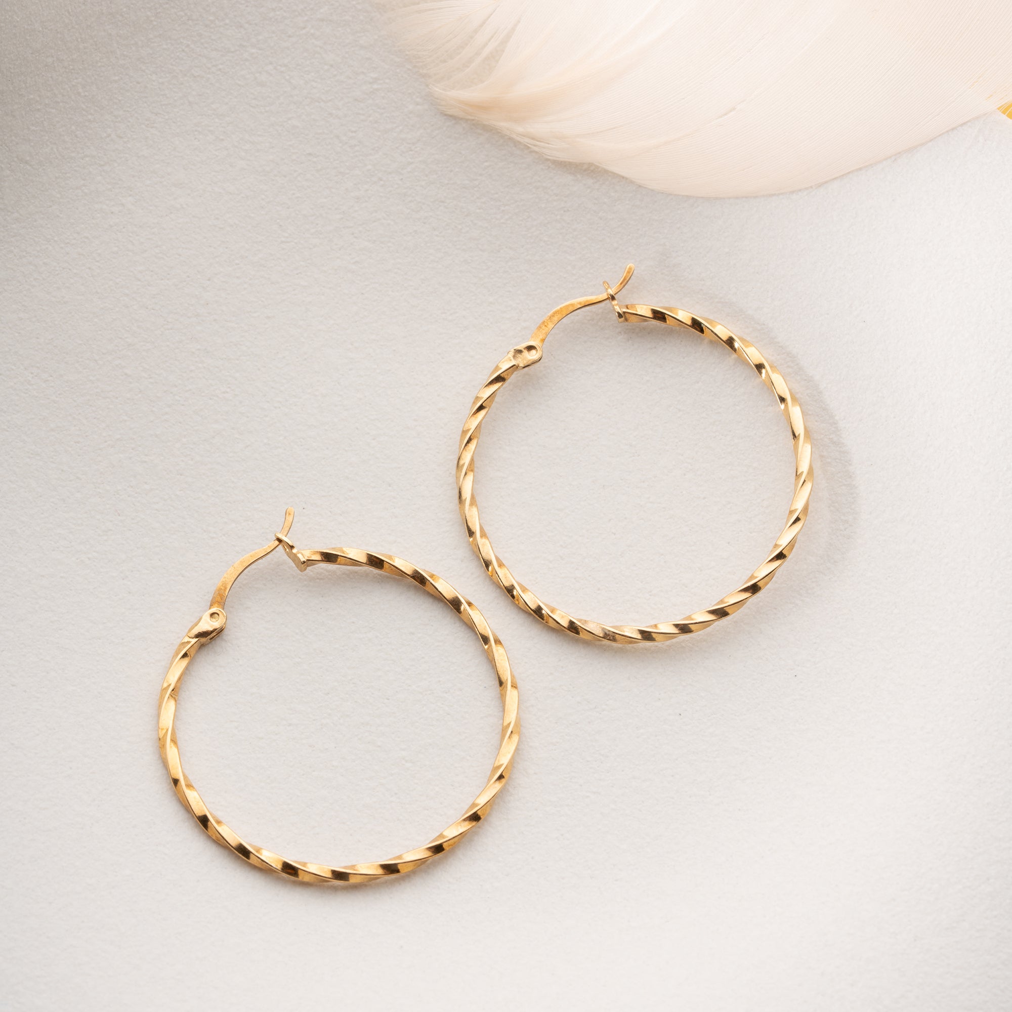 TWIST HOOP ÖRHÄNGEN | 925 SILVER