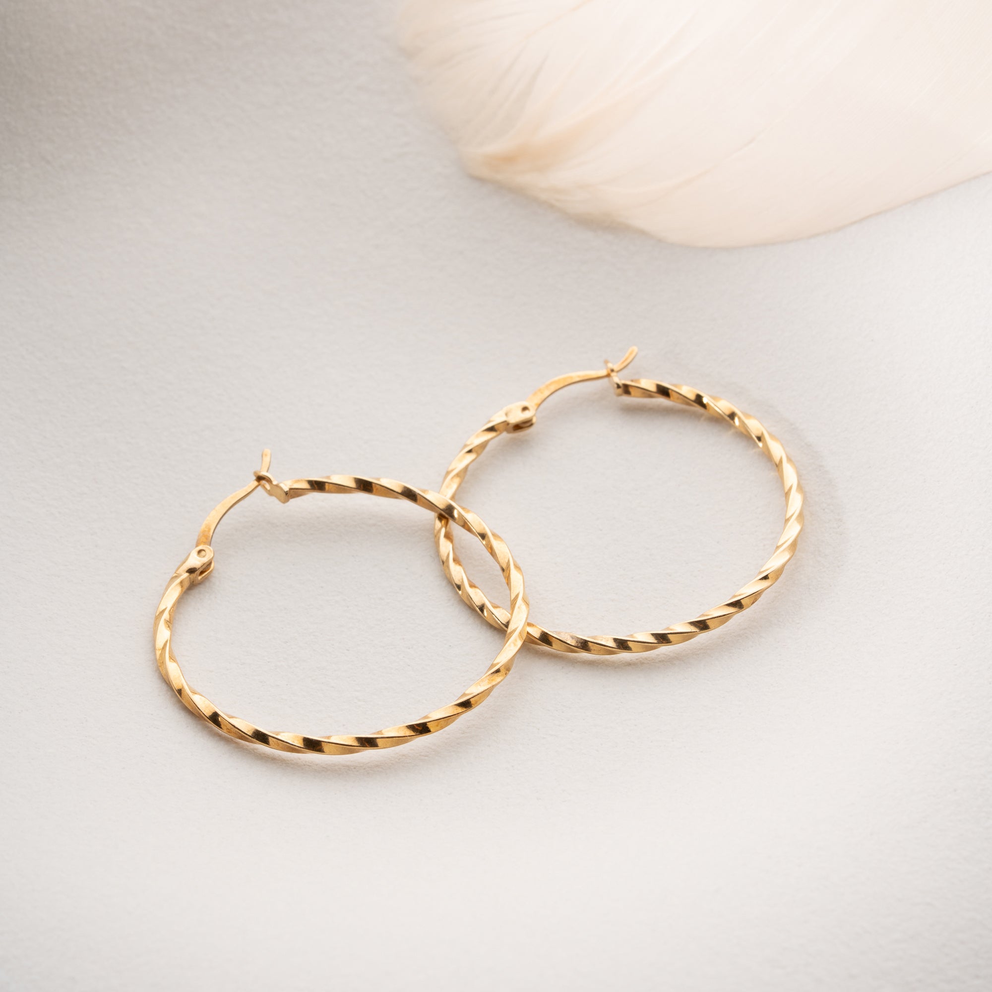 TWIST HOOP ÖRHÄNGEN | 925 SILVER