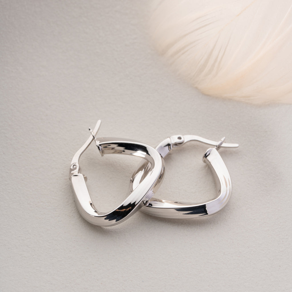 ASYMMETRISKA SPIRALÖRHÄNGEN | 925 SILVER