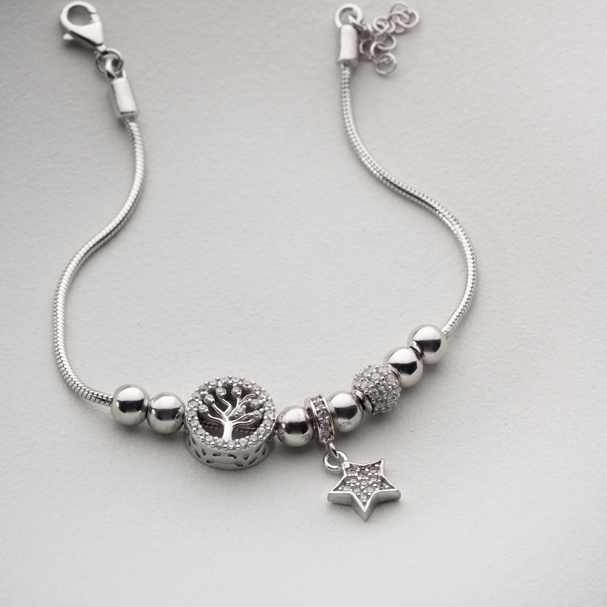 KULARMBAND MED STJÄRNA | 925 SILVER