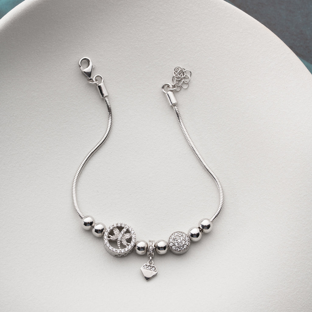 CHARMARMBAND MED LYCKOCHARM | 925 SILVER
