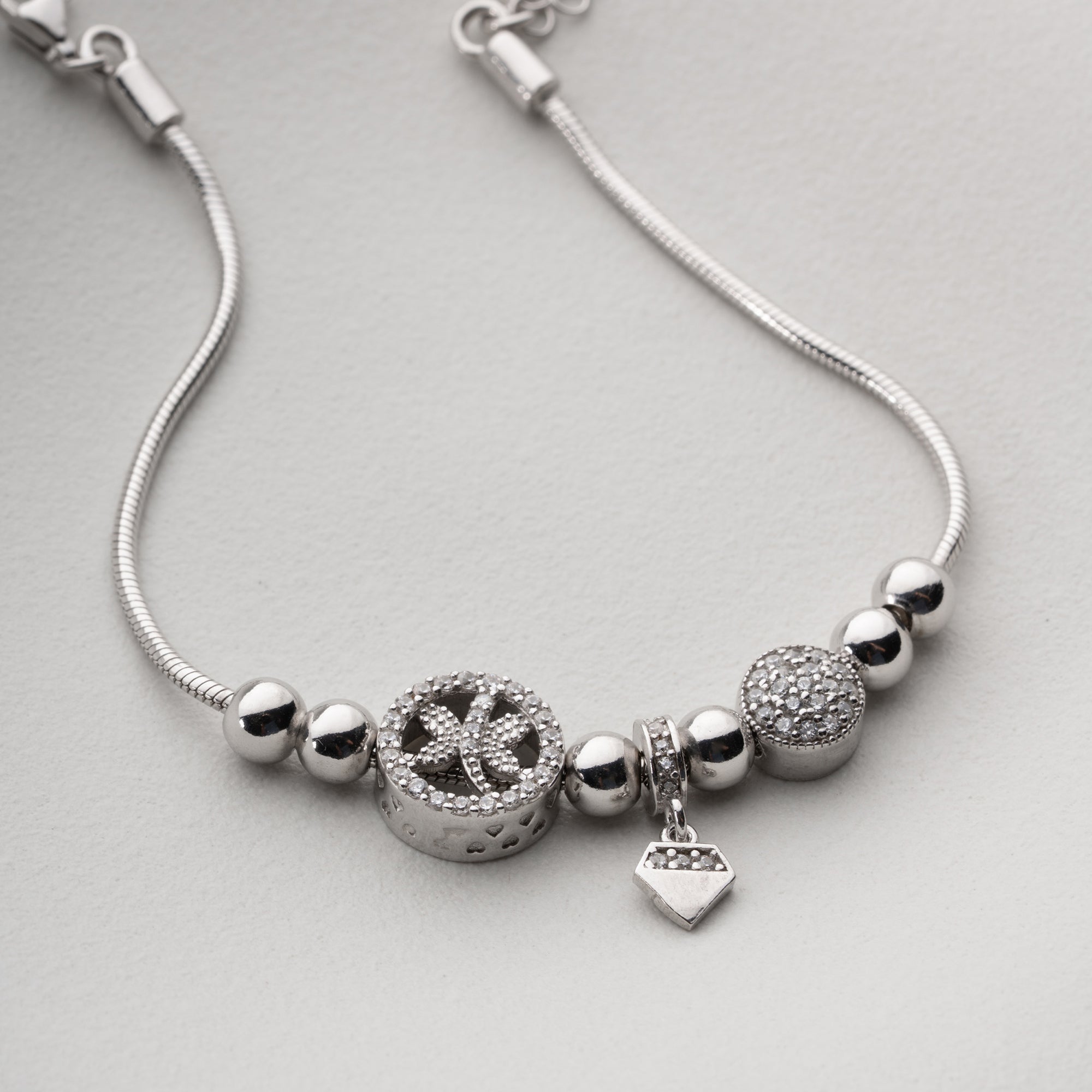 CHARMARMBAND MED LYCKOCHARM | 925 SILVER
