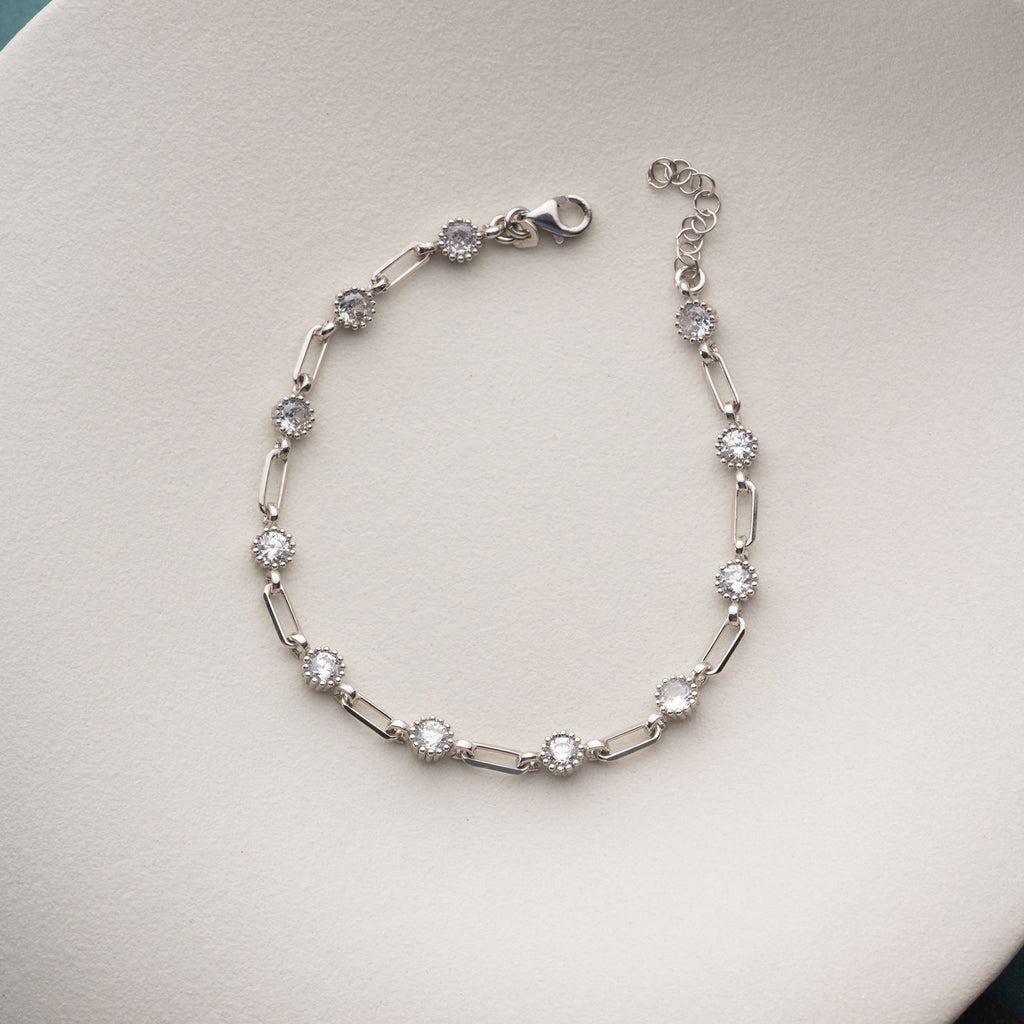 ARMBAND MED MINI ZIRKONER | 925 SILVER