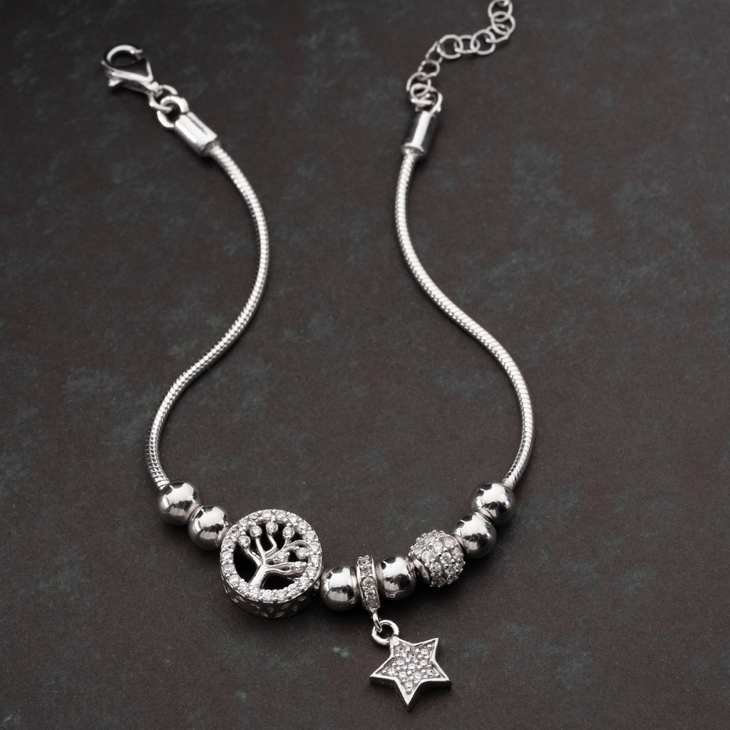 KULARMBAND MED STJÄRNA | 925 SILVER