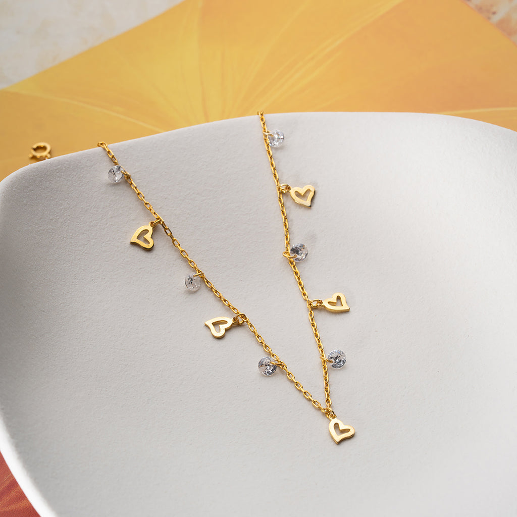 YONA HJÄRTA ANKLET | 925 SILVER